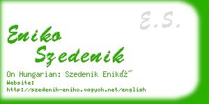 eniko szedenik business card